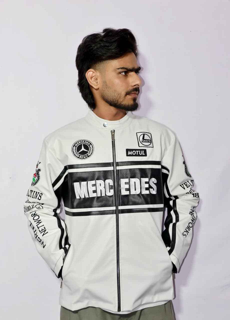 Mercedes racing jacket fully Embroidered and unique style.