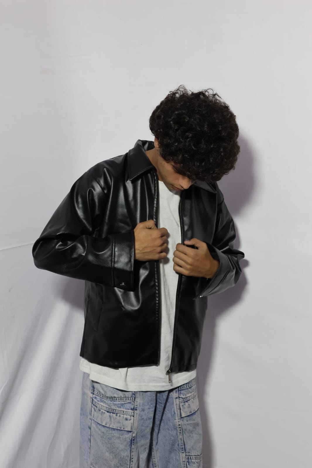 Classic Black Leather Jacket for Men – Sleek Design with Everyday Comfort [ Xoratic ]