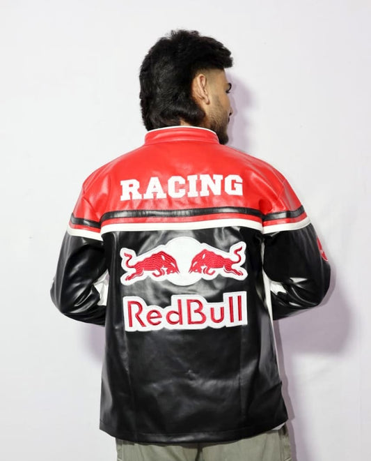 Red bull racing jacket fully Embroidered and unique style.