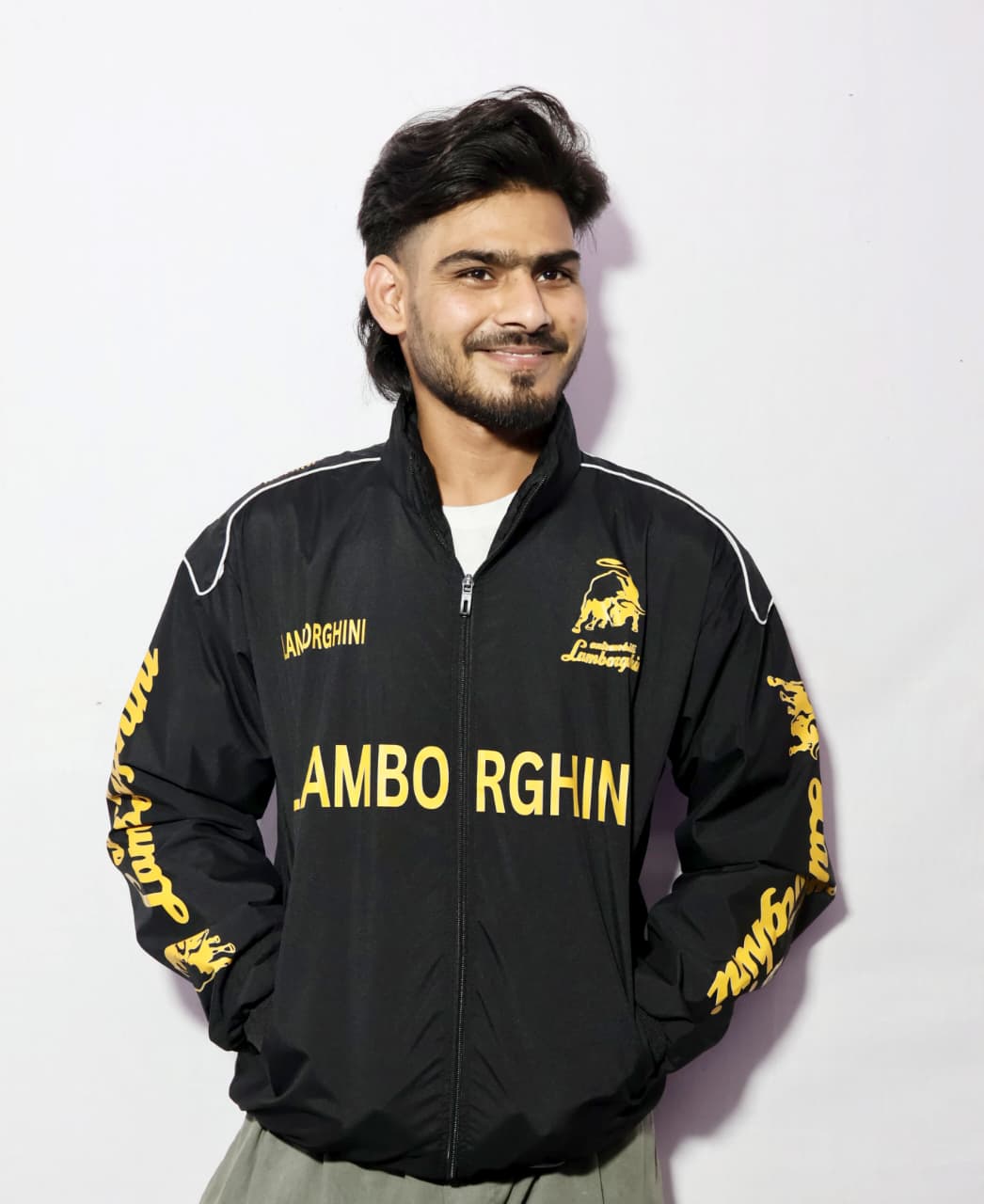 Lamborghini racing jacket in DTF print.