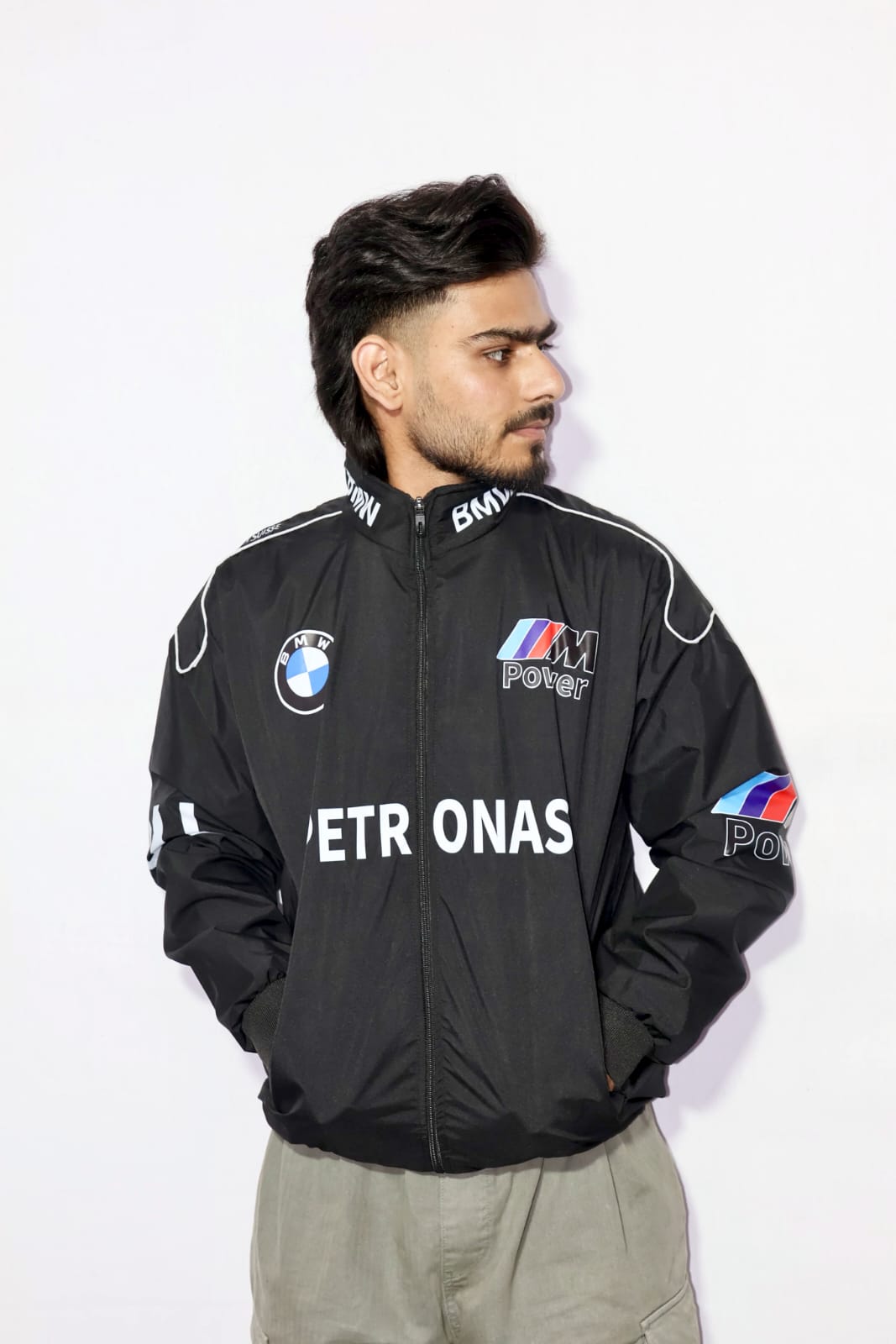 BMW racing jacket in DTF print .