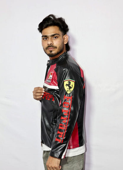 Olympus Ferrari racing jacket fully embroidered .