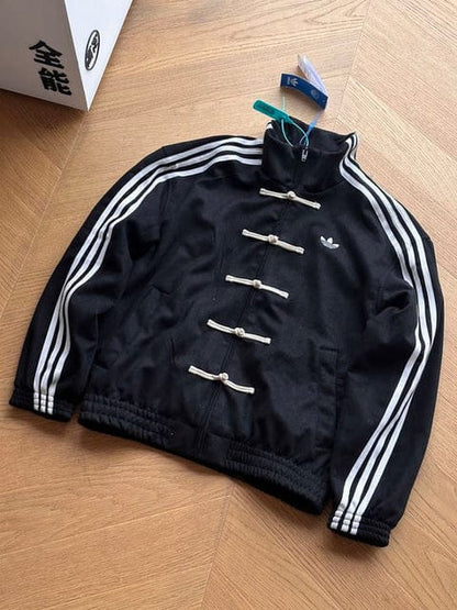 CNY-Inspired Premium Black Suede Streetwear Jacket