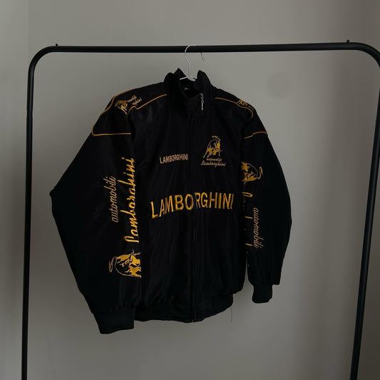 This is Embroidered lamborghini jacket in black for unisex.