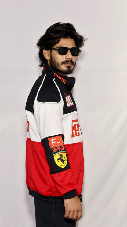 Racing F1 Ferrari jacket in Tri-colour for unisex.
