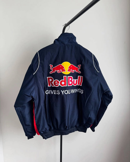 red bull racing jacket in blue for unisex fully Emboidery.