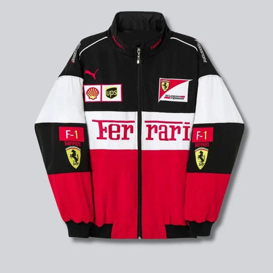 Racing F1 Ferrari jacket in Tri-colour for unisex.