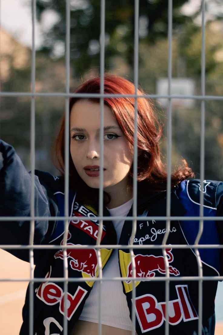 Red bull racing fully embroidered jacket in blue.