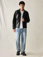 Everyday black faux leather jacket by Xoratic