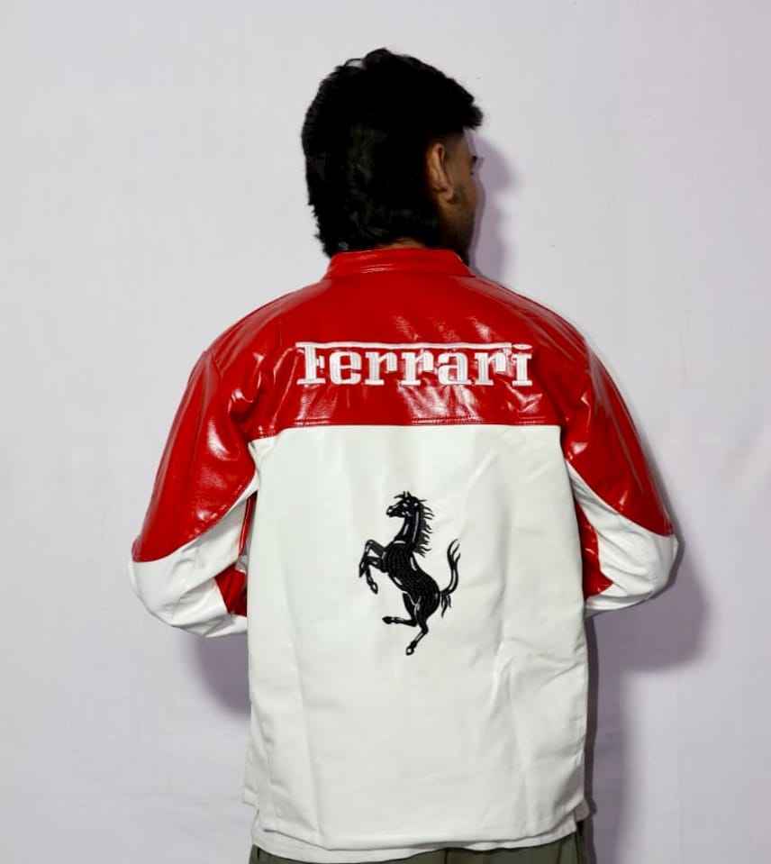 Ferrari racing jacket fully Embroidered and unique colour combination.