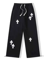 Gothic cross jogger pants black by Xoratic