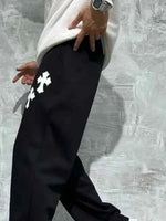 Gothic cross jogger pants black by Xoratic