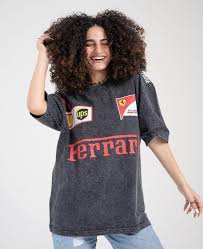 Oversized Vintage-Inspired Ferrari Racing Tshirt for unisex.