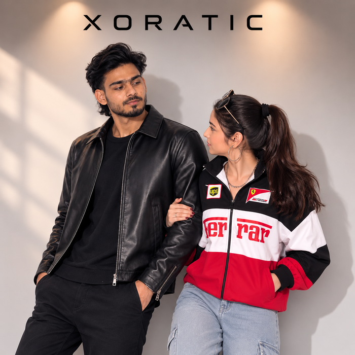 Ferrari Jacket Duo Pack – Elevate Your Style with Premium Black & Tri-Colour Designs | Xoratic