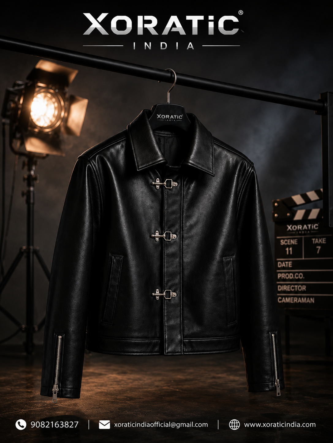 Fireman Clasp Jacket – Premium Faux Leather Boxy Fit for Men | Xoratic India - Xoratic