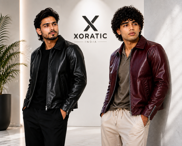 Premium Leather Jacket Duo Pack – Elevate Your Style with Black & Maroon Options | Xoratic
