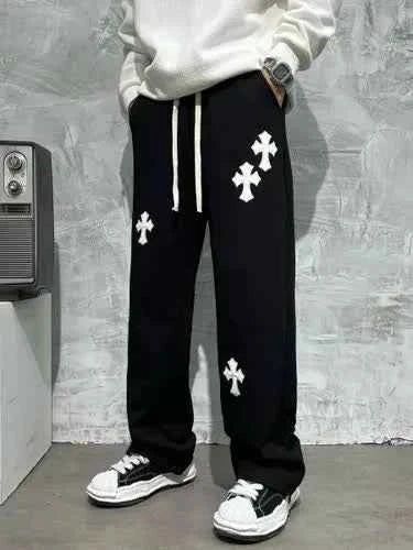 Gothic cross jogger pants black by Xoratic