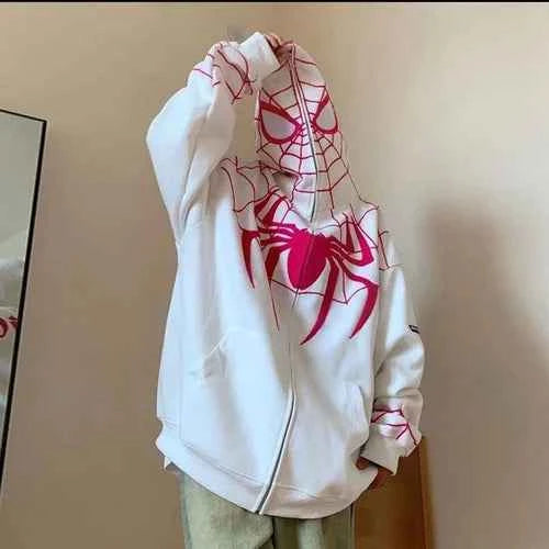 Spider hoodie in white.